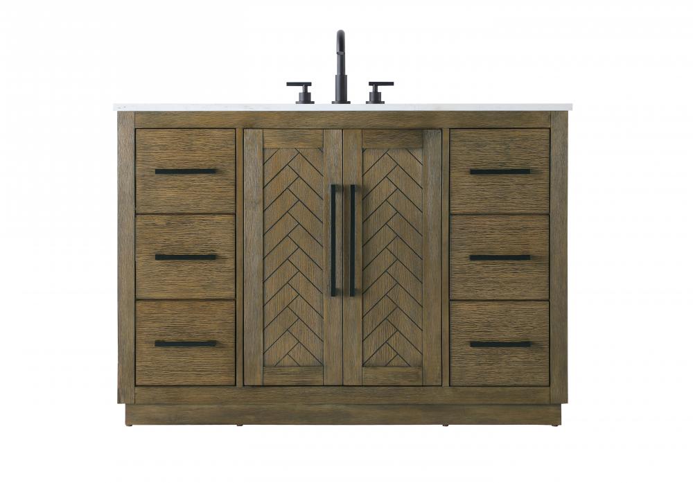 48 inch Single Bathroom Vanity in Hazel Oak