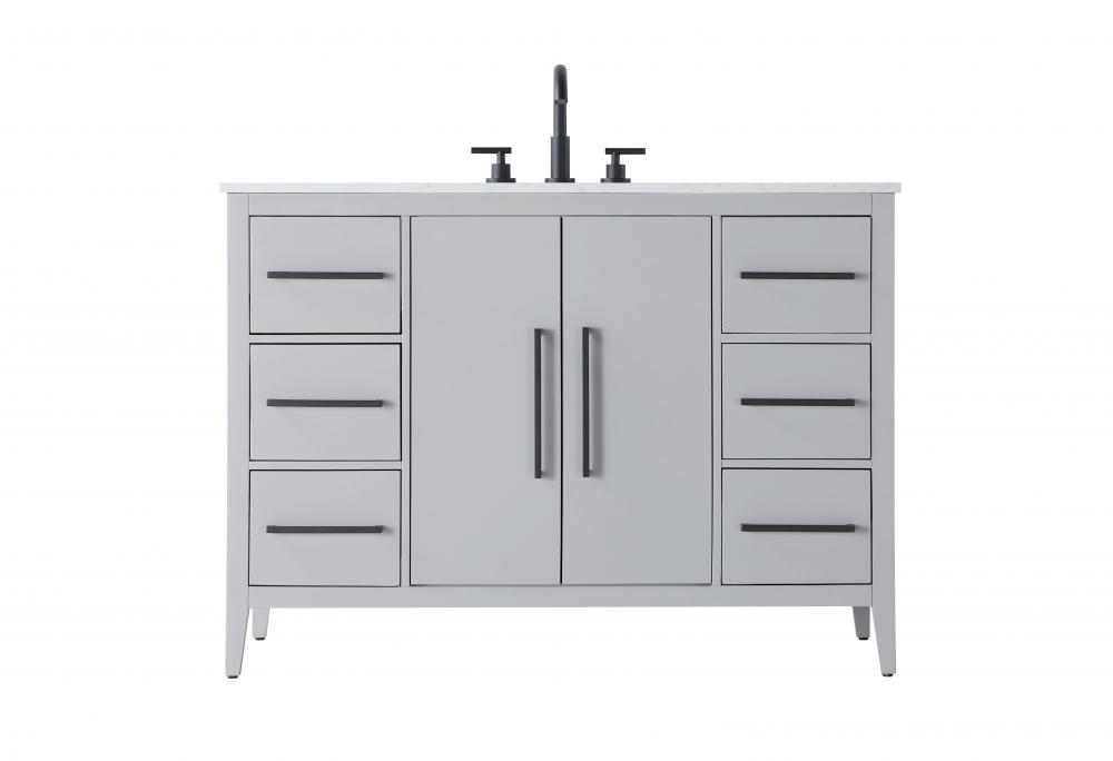 48 Inch Single Bathroom Vanity In Grey