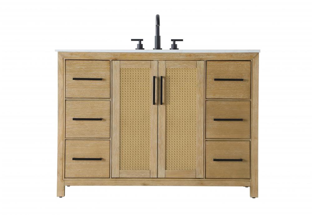 48 inch Single Bathroom Vanity in Linen Oak