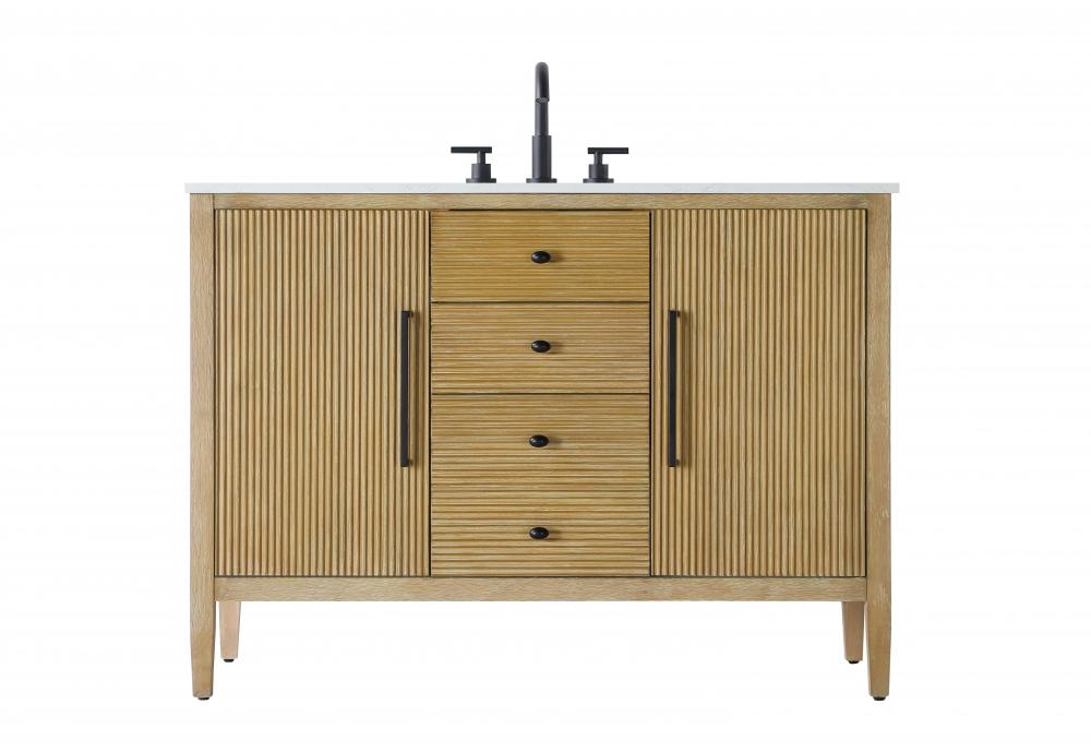 48 inch Single Bathroom Vanity in Linen Oak