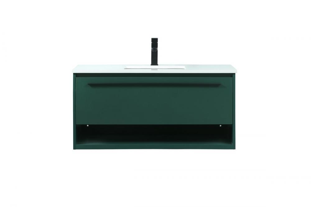 40 Inch Single Bathroom Vanity in Green