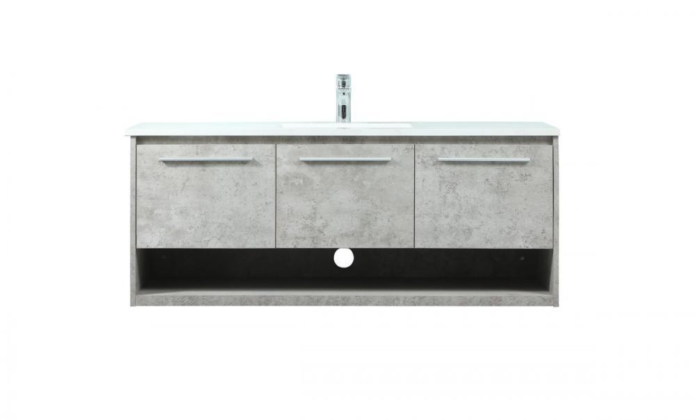 48 Inch Single Bathroom Vanity in Concrete Grey