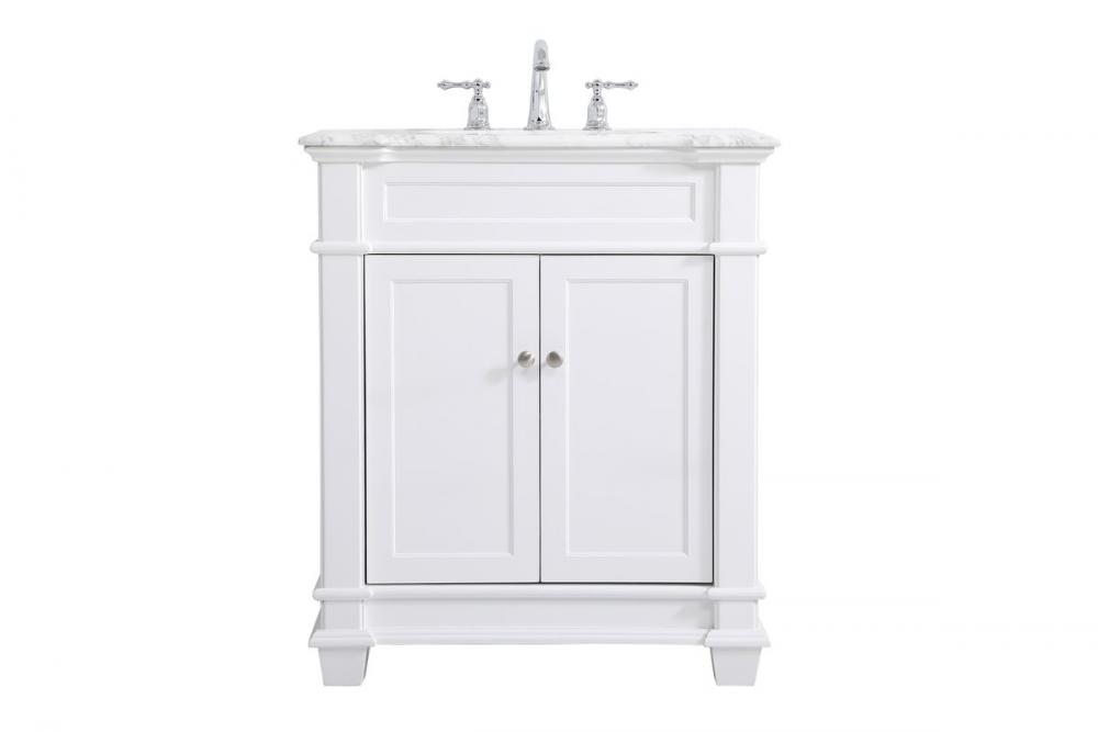 30 Inch Single Bathroom Vanity Set in White