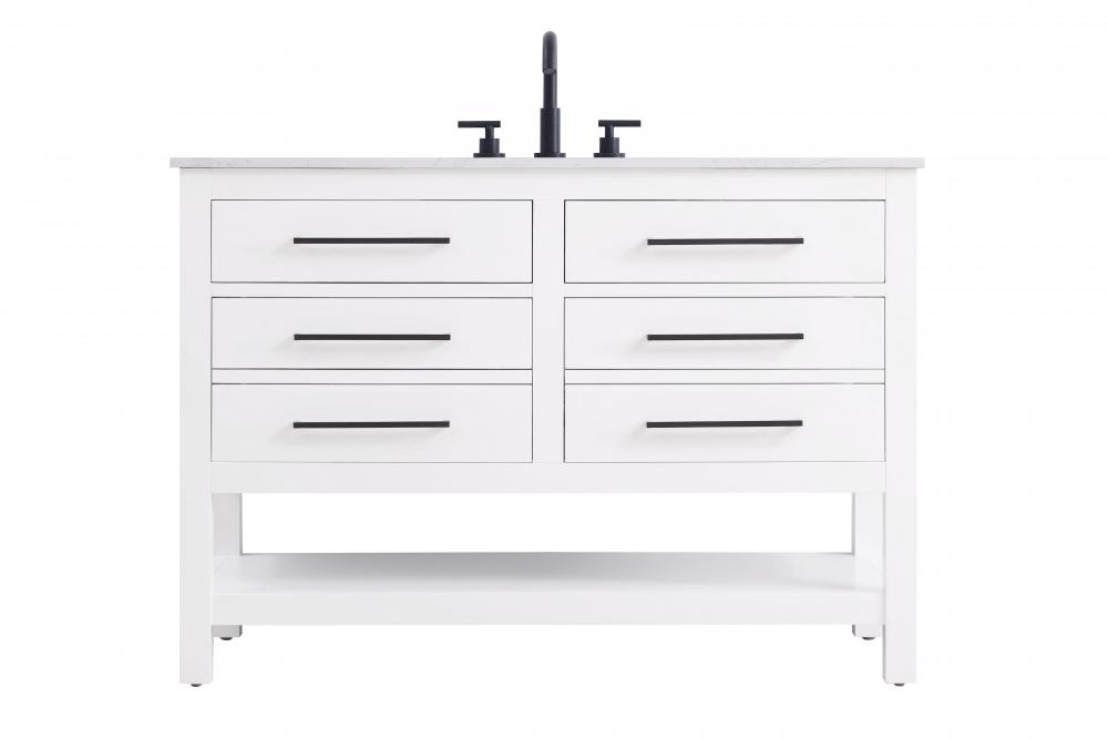 48 inch Single Bathroom Vanity in White