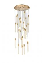 Elegant 2067G42SG - Weston 25 Lights Pendant in Satin Gold