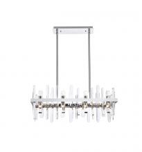 Elegant 2200G30C - Serena 30 Inch Crystal Rectangle Chandelier in Chrome