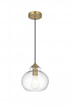 Elegant LD2245SG - Destry 8 Inch Pendant Clear Shade in Satin Gold