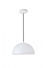 Elegant LD4022D12WH - Forte 1 Light White Pendant