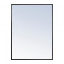 Elegant MR4071BK - Metal Frame Rectangle Mirror 24 Inch Black Finish