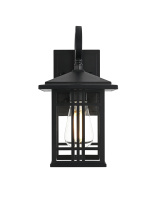 Elegant OD613W12BK - Harley 12 inch Outdoor Wall sconce in Black