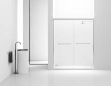 Elegant SD208-6072MBK - Fixed framed shower door 60 x 72 Matte Black