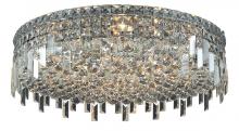 Elegant V2031F24C/RC - Maxime 9 light Chrome Flush Mount Clear Royal Cut Crystal