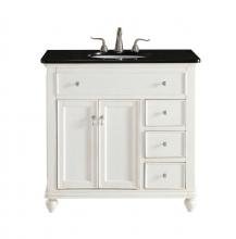 Elegant VF12336AW - 36 In. Single Bathroom Vanity Set in Antique White