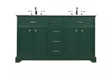 Elegant VF15060DGN - 60 Inch Single Bathroom Vanity in Green