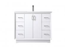 Elegant VF19642WH - 42 Inch Single Bathroom Vanity in White