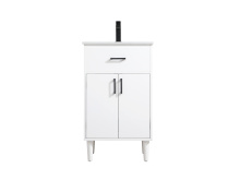 Elegant VF25020MWH - Vanity Cabinet 2Dr W20''XD19''xH34" WH