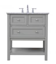 Elegant VF27030GR - 30 In. Single Bathroom Vanity Set in Grey