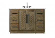 Elegant VF29048HO - 48 inch Single Bathroom Vanity in Hazel Oak