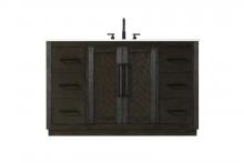 Elegant VF29054CO - 54 inch Single Bathroom Vanity in Chocolate Oak