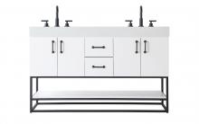 Elegant VF29254DWH - 54 inch Double Bathroom Vanity in White