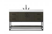 Elegant VF29254MMB - 54 inch Single Bathroom Vanity in Mocha Brown