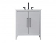 Elegant VF29330GR - 30 Inch Single Bathroom Vanity In Grey