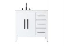 Elegant VF29336WH - 36 Inch Single Bathroom Vanity In White