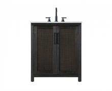 Elegant VF29530CO - 30 Inch Single Bathroom Vanity In  Chocolate Oak