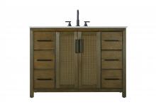 Elegant VF29548HO - 48 Inch Single Bathroom Vanity In Hazel Oak