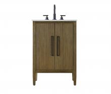 Elegant VF29624HO - 24 inch Single Bathroom Vanity in Hazel Oak