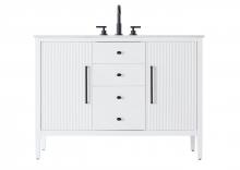 Elegant VF29648WH - 48 inch Single Bathroom Vanity in White