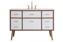 Elegant VF41048WH - 48 inch bathroom vanity in White