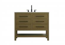 Elegant VF60542MCB - 42 inch Single Bathroom Vanity in Chestnut Brown