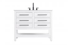 Elegant VF60542WH - 42 inch Single Bathroom Vanity in White