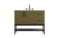 Elegant VF60742MCB - Vanity Cabinet 2Dr2Dw 42"x22"x34" Chestnut Brown