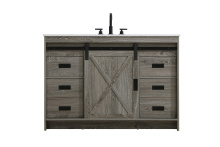 Elegant VF90548RG - Vanity Cabinet 1Dr 4Dw 48''x34''x22'' Rustic Grey