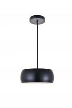 Elegant LD2411BK - Flynn 2 Light Black Pendant