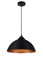 Elegant LDPD2044 - Circa Collection Pendant D15.5in H9.5in Lt:1 Black Finish