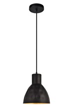 Elegant LDPD3003 - Clio Collection Pendant D8.7 H10 Lt:1 Matte Black Finish