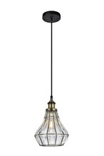 Elegant LDPD3014 - Noely Collection Pendant D7.9 H11.6 Lt:1 Antique Bronze Finish