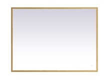Elegant MRE63040BR - Pier 30x40 inch LED mirror with adjustable color temperature 3000K/4200K/6400K in brass