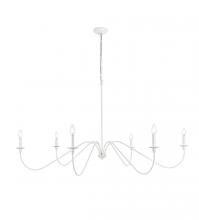 Elegant LD5056D60WH - Rohan 60 inch chandelier in White