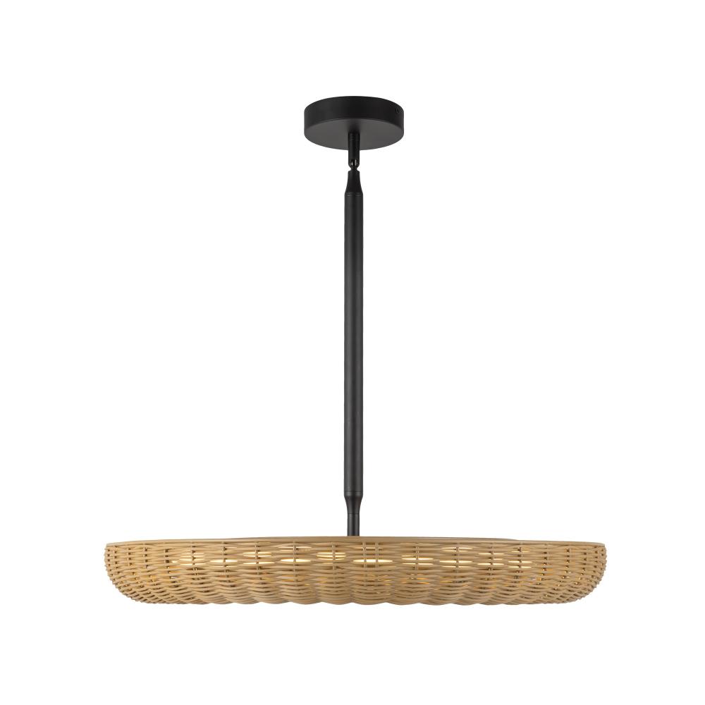 Maris 24-in Matte Black LED Chandelier