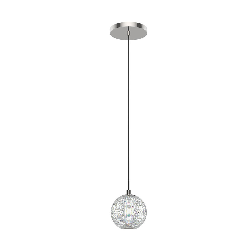 Marni 5-in Polished Nickel LED Pendant