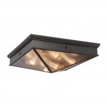 Alora Lighting FM332919UBCR - Cairo 19-in Ribbed Glass/Urban Bronze 4 Lights Flush Mount