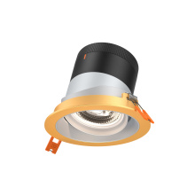 Dals RC04-CC-60-GMBAZ-TGD - 4in Modular Downlight, 5CCT, 60 degree Beam Angle, Gimbal Reflector, Alzak, Gold trim
