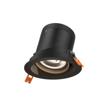 Dals RC04-CC-60-GMBBK-TBK - 4in Modular Downlight, 5CCT, 60 degree Beam Angle, Gimbal Reflector, Black, Black trim