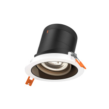 Dals RC04-CC-60-GMBBK-TWH - 4in Modular Downlight, 5CCT, 60 degree Beam Angle, Gimbal Reflector, Black, White trim