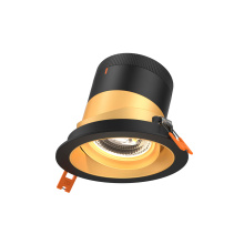 Dals RC04-CC-20-GMBGD-TBK - 4in Modular Downlight, 5CCT, 20 degree Beam Angle, Gimbal Reflector, Gold, Black trim