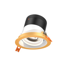 Dals RC04-CC-60-GMBWH-TGD - 4in Modular Downlight, 5CCT, 60 degree Beam Angle, Gimbal Reflector, White, Gold trim